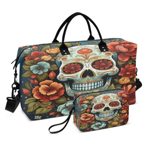 Sac de sport de natation imprimé floral avec pochette voyage