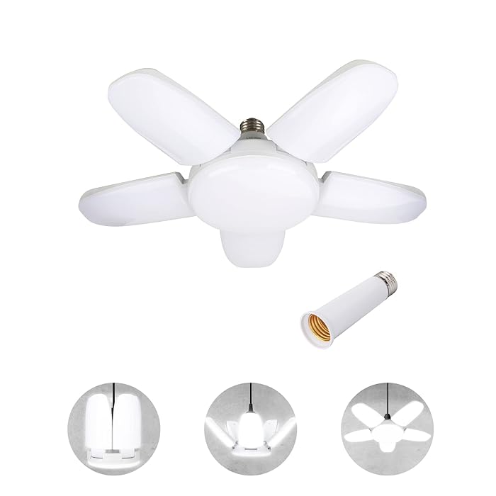 Buy Coomoors LED Garage Light, 80W Deformable LED Garage Light