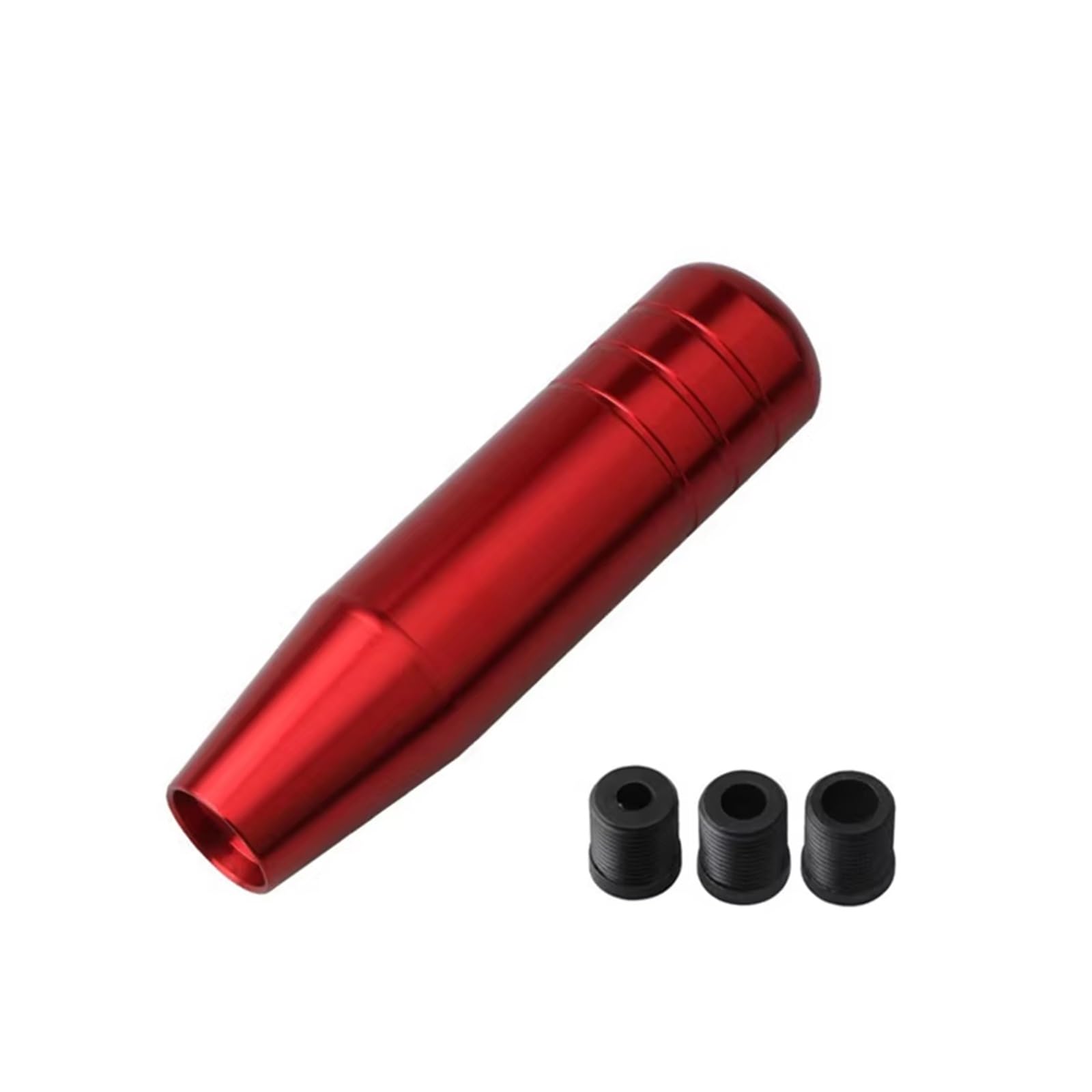 Jsrvqkms 13Cm Red Gear Shift Knob Auto 13Cm 18Cm Length Manual Car Gear Shift Knob Aluminum Racing With 3 Adapters(13Cm Red)
