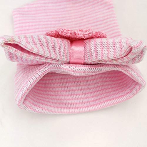 Huixiang Preemie Newborn Hospital Hat Soft Cotton Baby Girls Head Wrap With Big Bow Cap Nursery Beanie, A-3 Pack (0-3Months), Baby #TOP5