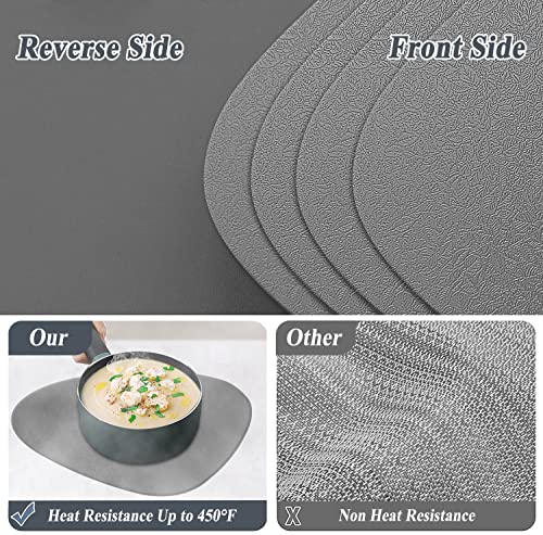 YUNJUER Silicone Placemat and Coaster Set of 4, Place Mats Heat-Resistant 450 °F, Non-Slip and Waterproof - Image 3