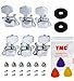 YMC Chrome-Tuning-Peg-Round220-3L3R 6 Pieces 3L3R Semiclosed Guitar Tuning Pegs Tuners Machine Heads