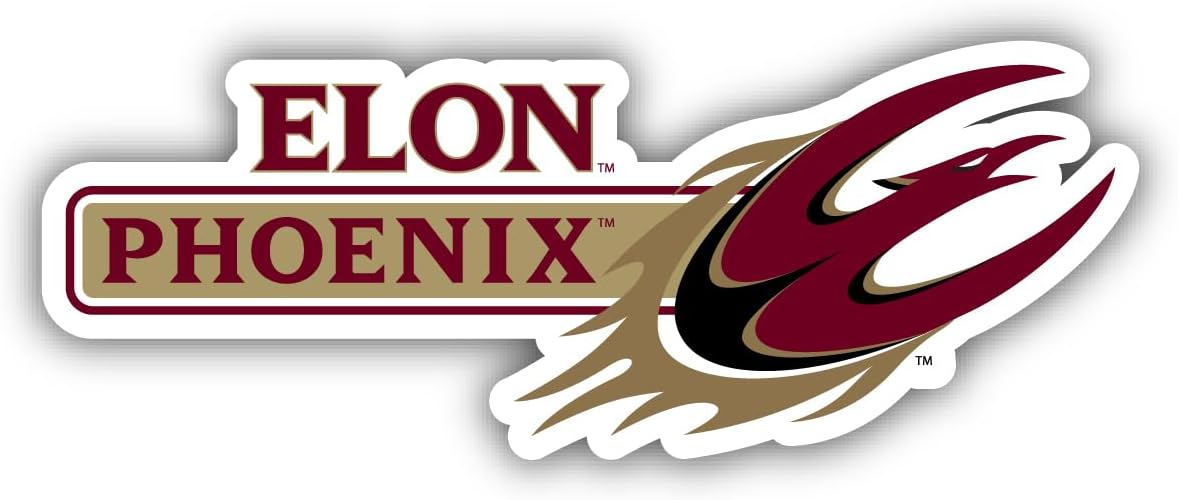 Elon University 4 Inch Wide Colorful Vinyl Decal Sticker Officially Licensed Collegiate Product