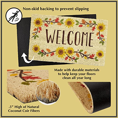 DII Natural Coir Geometric Modern Outdoor Door Mat, Front Porch Décor, 17x29, Farmhouse Plaid, 46 x 76 cm (Rectangular) - Image 4