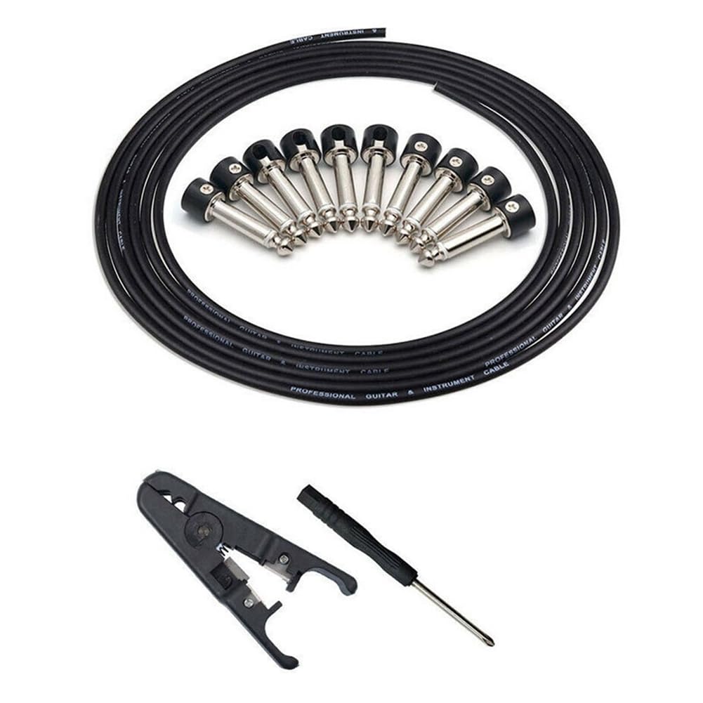 Ziiyoilh Solderless Connectors Design Guitar Cable Diy Guitar Pedal Patch Cable Kit