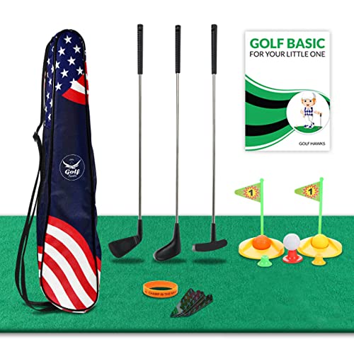 USA - Premium Kids Golf Clubs 3-5 - Kids Golf Set - Toy Golf Set - Toddler Golf Set - Golf Toys for Kids - Mini Golf Set - Baby Toddler Golf Clubs - Plastic Play Golf Clubs - Age 3 4 5 6