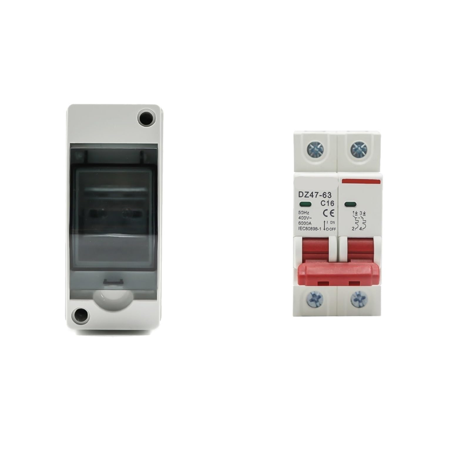 Verteilerdose für Außenmontage wasserdicht aus Kunststoff IP65 HT-2 mit automatischer Schalterkombination DPN DZ47(HT-2 und DZ47,32A)