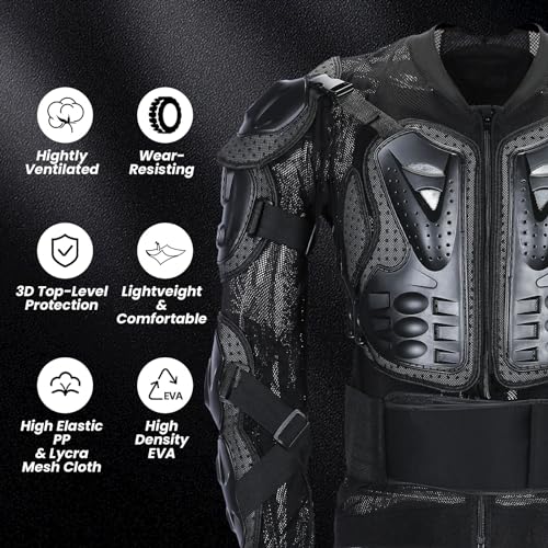 Holulo Motorcycle Protective Jacket Chest and Spine Protection Full Body Armor Dirt Bike Gear ATV Protective Safety Gear - Image 6