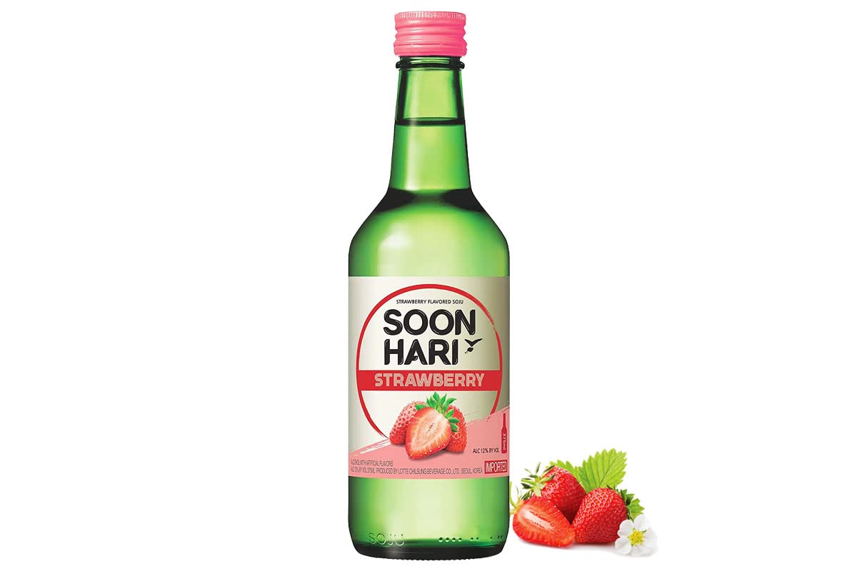 Korean Soon Hari Strawberry, Beverage Drinks Mixer 375ml/12.7 Fl.oz - (Pack of 1)