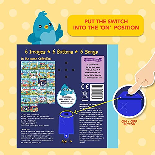 DITTY BIRD Children's Songs Soundbuch - Babyspielzeug mit Musik und Sound. 6 Sound-Knöpfen zum Englisch lernen. Perfekt für bilinguale Kinder ab 1 Jahr. - Image 7