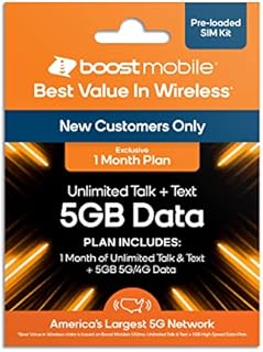 Boost Mobile 1 Month 5GB Plan SIM Card Kit