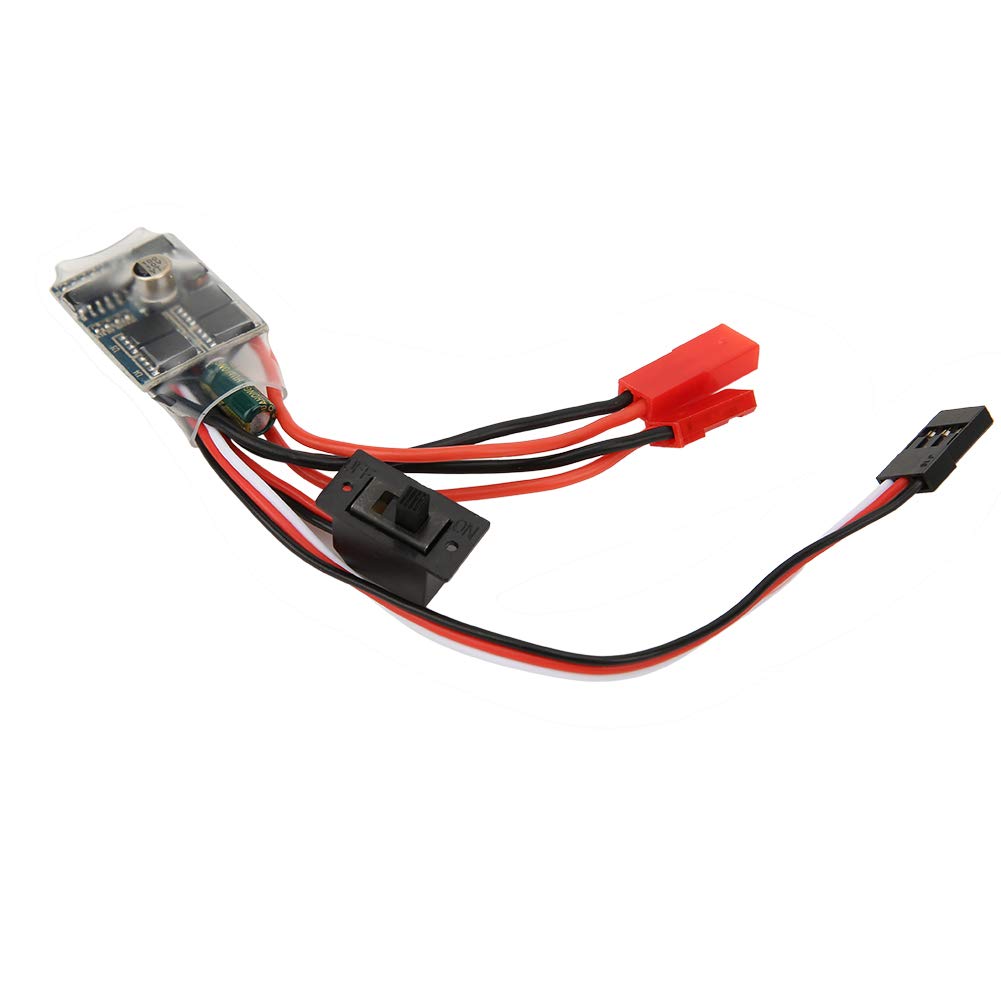Odorkle 30A Two Way RC Motor Speed Controller, 4 to 8V Motor Electric Speed Controller ESC for 1/16 1/18 1/24 Car Boat (Without Brake)