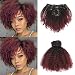 Loxxy Afro Kinkys Curly Hair Extensions Clip In 4B 4C Natural Hair Clip Ins Virgin Brazilian Human Hair Kinky Curly Clip In Hair Extensions Human Hair For Black Women Red Brown #1b/99j 10Inch