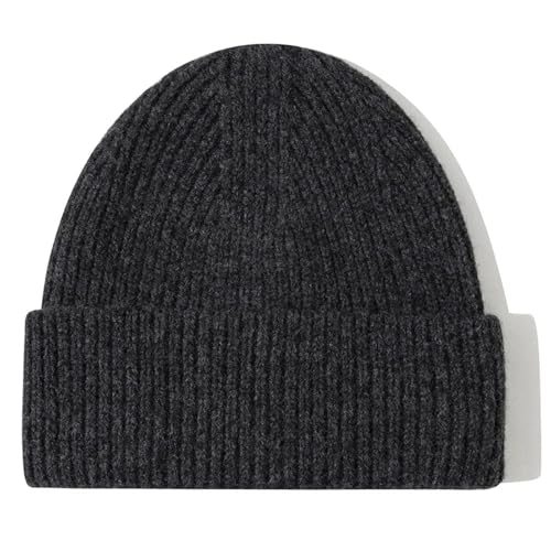 Bonnets en laine femmes et hommes - Bonnet tricoté hiver chaud et doux style classique