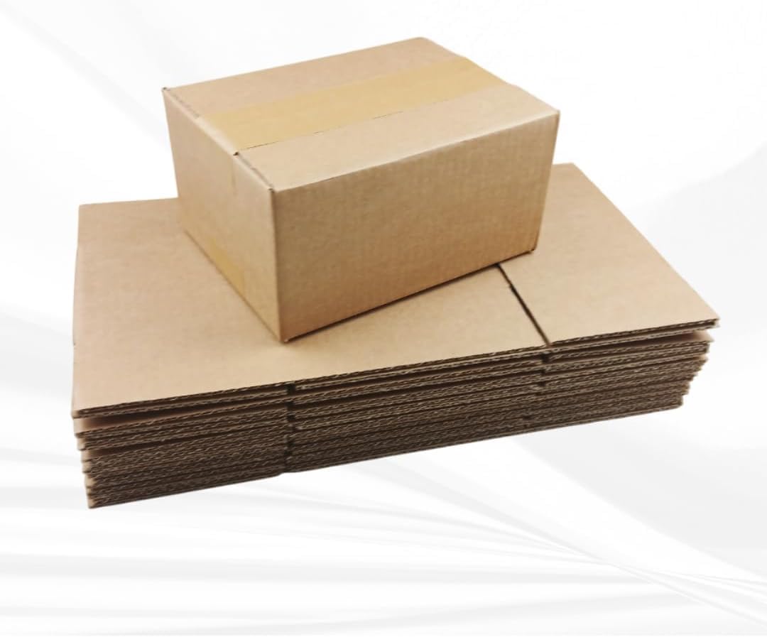Karton Schachtel Versandbox 25x22x20 cm: Optionen 25x22x5 -> 25x22x20 - Set 10 Stück, Einwellig - Kleine Pappkarton Faltschachtel für Versand, Verpackung, E-Commerce, Geschenke, Verpackungen