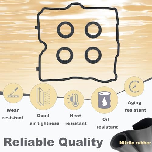 Image of Engine Valve Cover Gasket Set Compatible with Subaru Crosstrek 2016-2017, Forester 2011-2018, Impreza 2012-2016, Legacy 2013-2019, Outback 2013-2019, XV Crosstrek 2013-2015 Replace# VS50830R