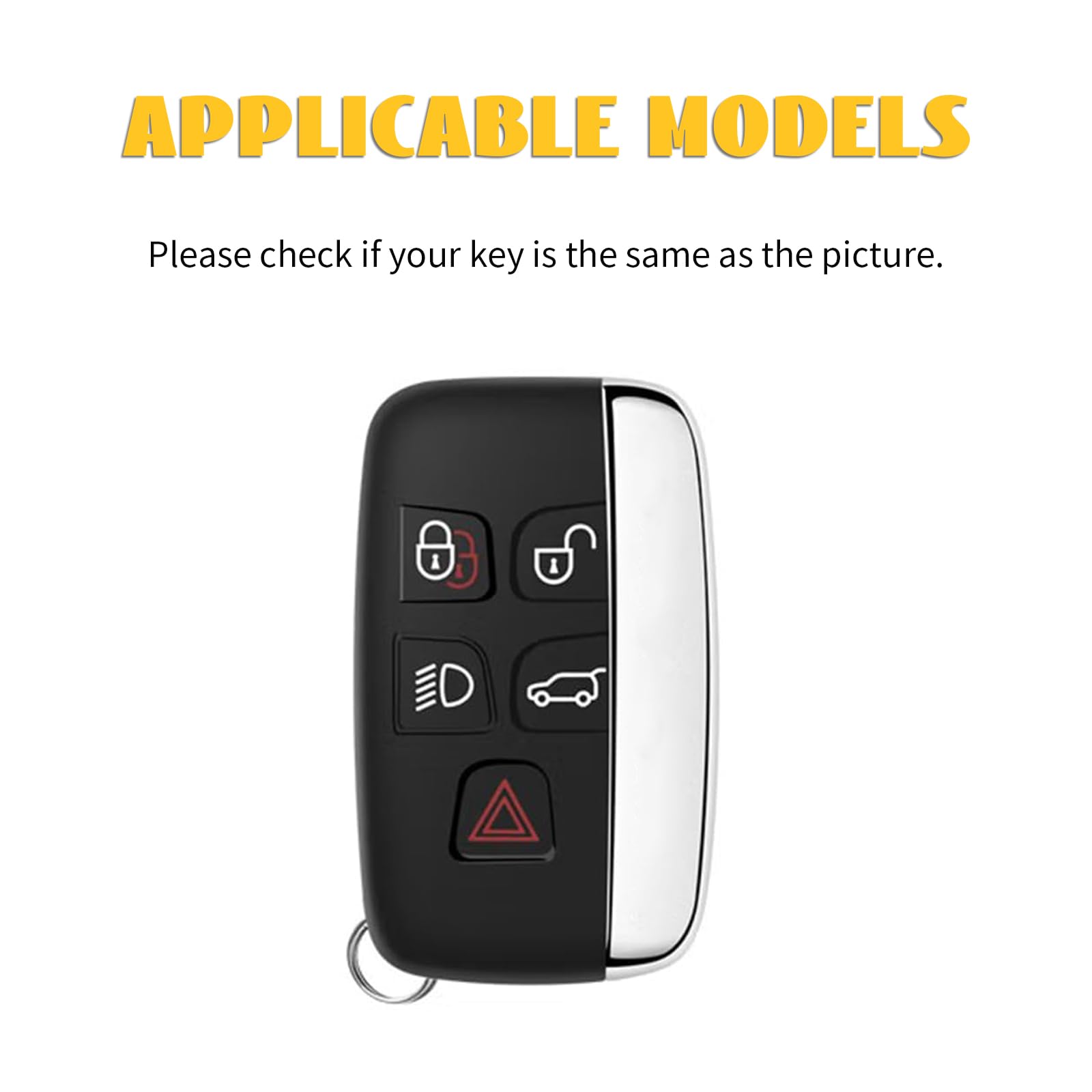 Custodia in TPU per chiave telecomando auto, per Land Rover, Range Rover Sport, Evoque, Freelander, Jaguar XF, XJ, XE, XJL, XF - Bianco - Italia