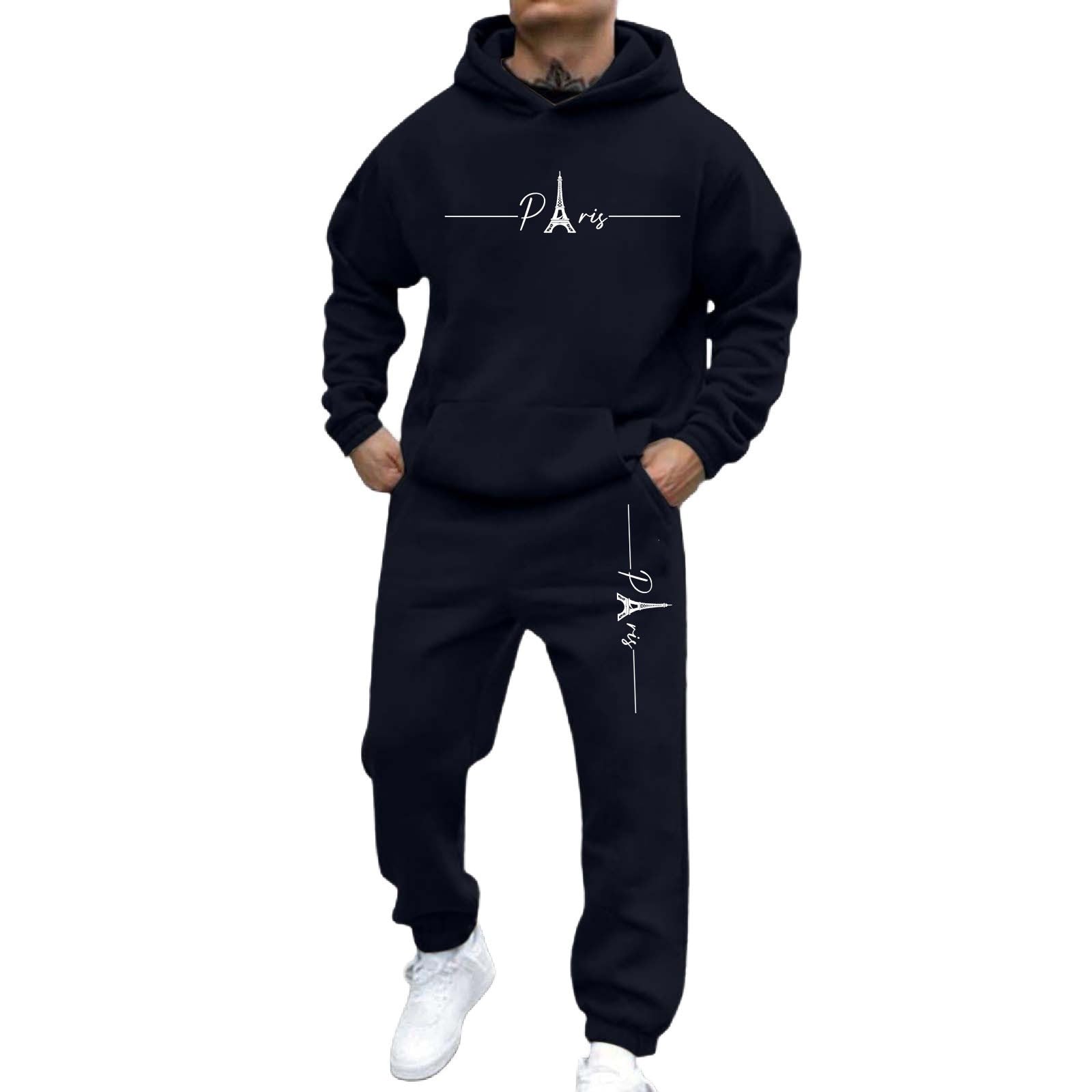 Générique Dwuczęściowy zestaw do joggingu Męska kurtka zapinana na zamek Spodnie polarowa dres jesienny miękki casualowy stójka kieszenie oddychające ciepłe wygodne fitness A54