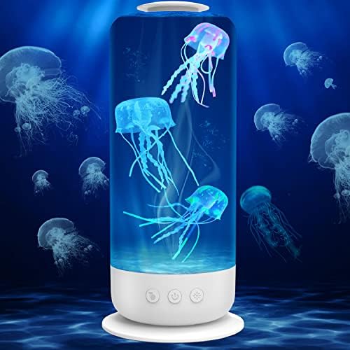 Valentine Day Decor Jellyfish Lava lamp, Jellyfish Aquarium Lava Lamps Valentine Gifts for Adults Kids, 7 Colors Changing Lights Xmas Decor for Holiday, Birthday, Mood Lamp for Home, Office, Table