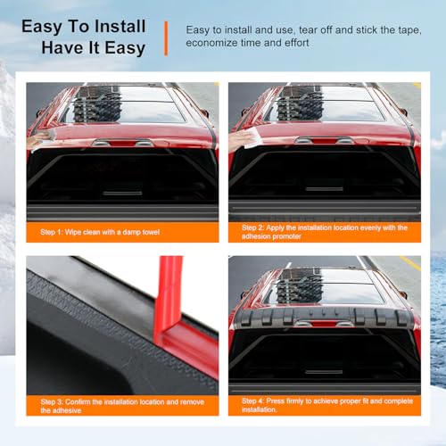 Image of powoq Rear Roof Protector Compatible with 2015-2020 Ford F150 Truck Cab Roof Protector Replacement for 2015-2020 Ford F-150 Accessories