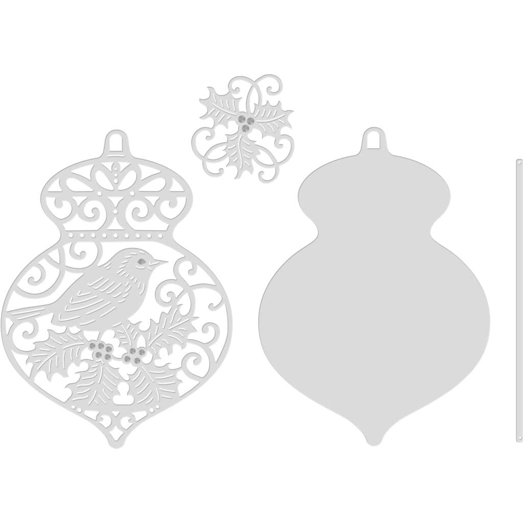 Robin and Holly Bauble Sweet Dixie Cutting Die