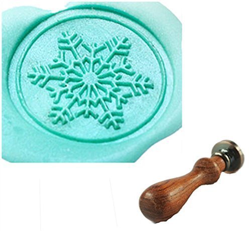 Luxury Design 15 MDLG Vintage Custom Fancy Christmas Snowflake Personalized Picture Letter Logo Retro Invitation Wax Seal Stamp Rosewood Handle Set