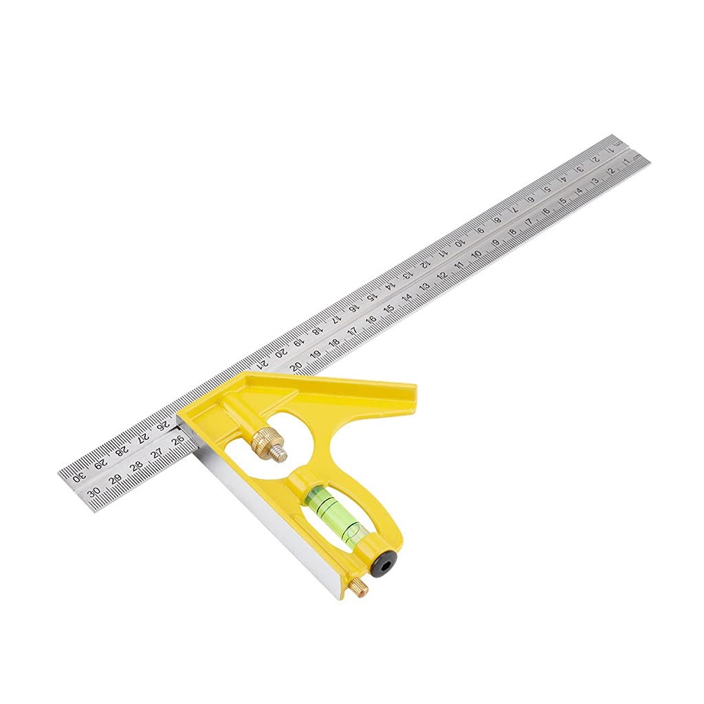 LIXIDIAN 300mm Carpenter Adjustable Combination Square Angle Ruler Multifunctional Gauge with Bubble Level for Woodworking Vernier Caliper