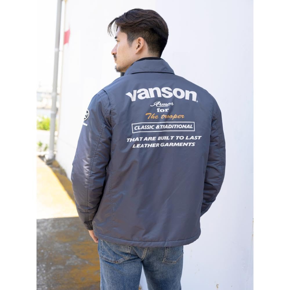 Amazon | [バンソン] コーチジャケット グレー Mサイズ SVS2405W