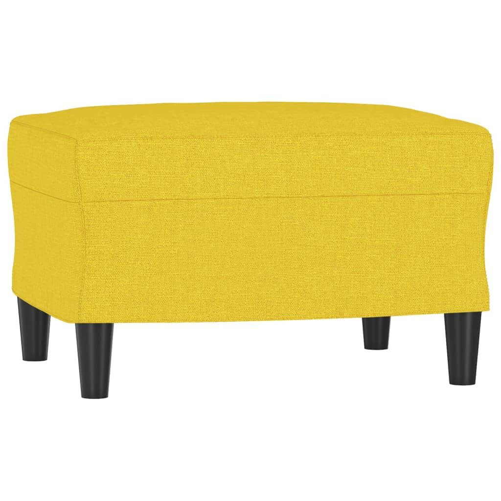 Générique Fußhocker, hellgelb, 60 x 50 x 41 cm, aus atmungsaktivem Stoff, bequemer und stabiler Sitzsack für Sofa oder Liegestuhl, Rahmen aus robustem Sperrholz, Sitzerhöhung