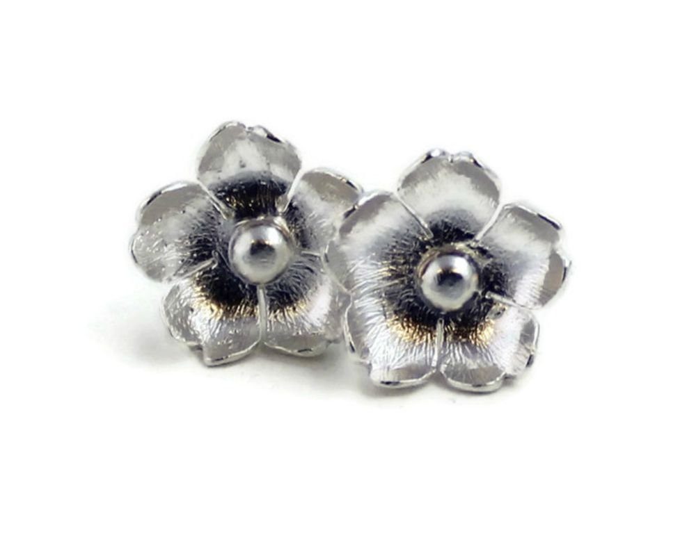 Sophia Rose Jewellery Flower Floral Sterling Silver Stud Earrings