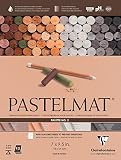 Clairefontaine Pastelmat Glued Pad - Palette No. 2 - (7 x 9 1/2 Inches) 18 x 24 cm - 360g - 12 Sheets - Sienna...