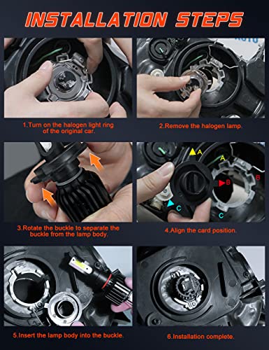 Lampadine H11 LED, Pulilang H8 H9 LED 60W 12000LM