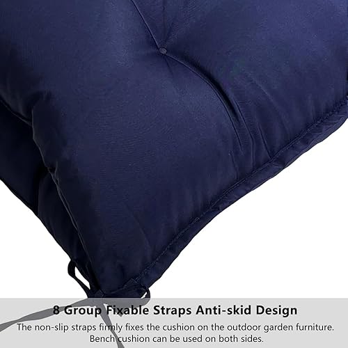 Miniatura 6 de Gollense Cojines de columpio para porche, cojines para columpio para exteriores, cojín de banco impermeable de repuesto con respaldo, cojines de