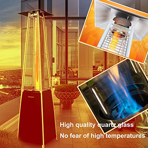 Sumnew Patio Heater Glass Tube Replacement, 49.5 X 4 Inch Patio Heater Replacement Parts With Ring, Outdoor Heater Replacement Parts For 4-Sided Pyramid Heater, Glass Tube Patio Heater For Hiland thumb #5