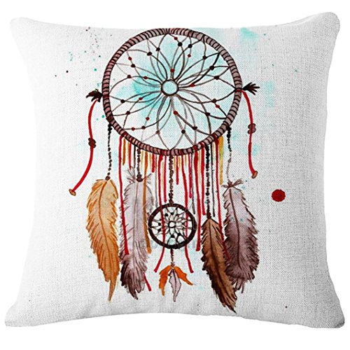 YanHoo Dream Square Printing Pillow Case Cafe Home Decor Cushion Covers (I)