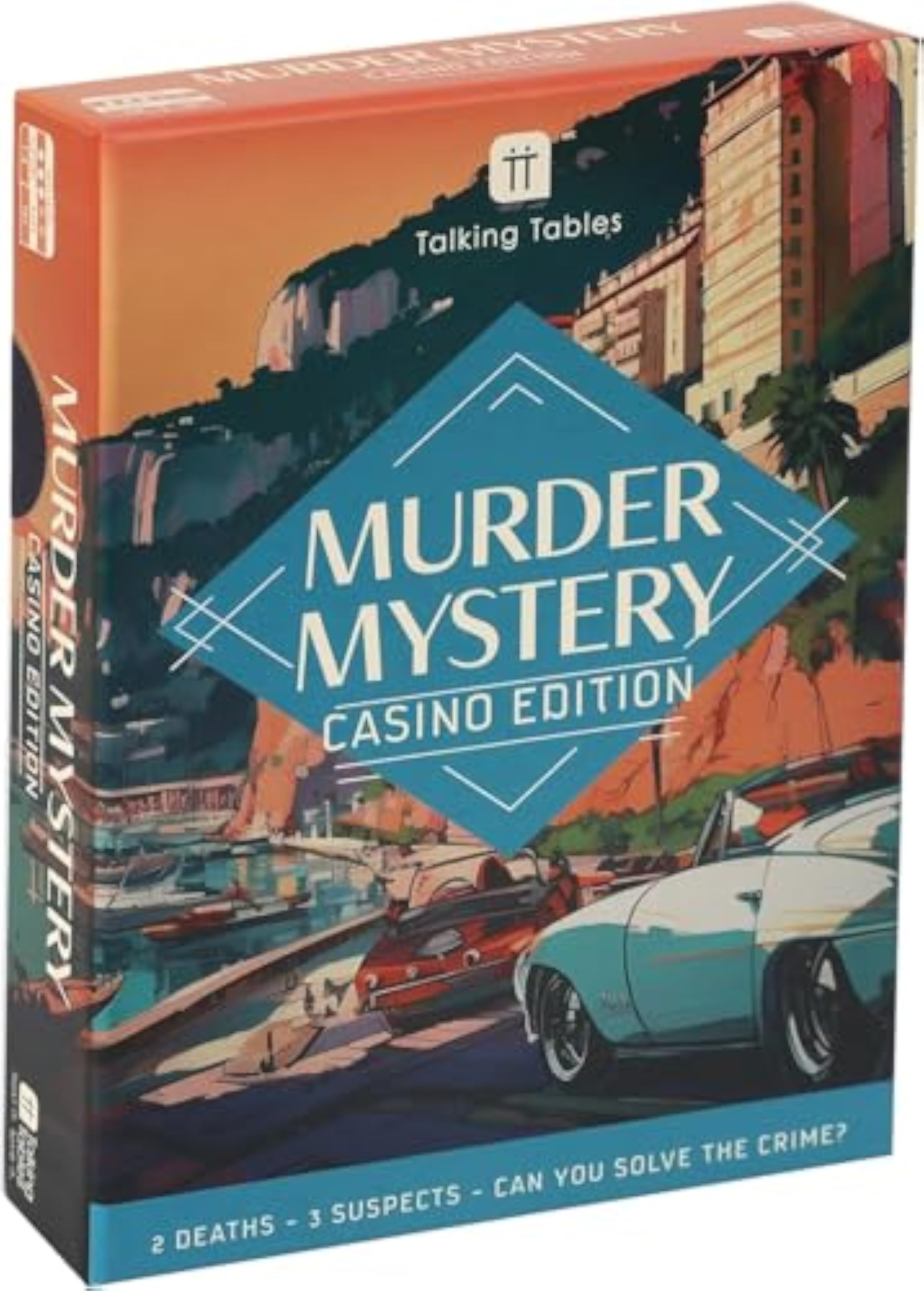Talking Tables Murder Mystery at The Casino Game for Adults, Players 1+, 3 Murder Mystery Case File, Fun After Dinner Party, Edades 16+