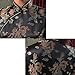 Women Dress Cheongsam Chinese Qipao Short Sleeve Maxi Slim Fit Evening Club Mandarin Collar Floral Side Slit Bodycon Black