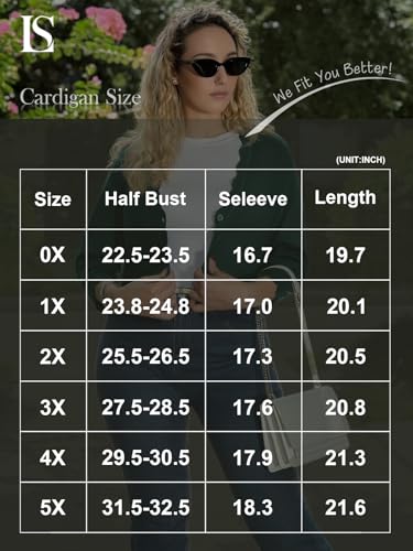Lastshe Womens Plus Size Cardigan 3/4 Sleeve Lightweight V-Neck Buttons Down Ribbed Wave Edges Casual Knit Shrugs Sweater4