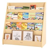 Bateso Kids Bookshelf for Toddlers and Babies, Wooden Montessori Bookshelf for Kids Room, Baby Book shelf with Storage for Nursery, Classroom, Playroom