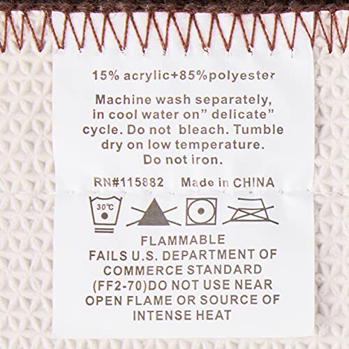 Popular Bath Bath Rug, Larissa Collection, 21" x 12", Rose Design, Brown, 79 cm (Round) - Image 3