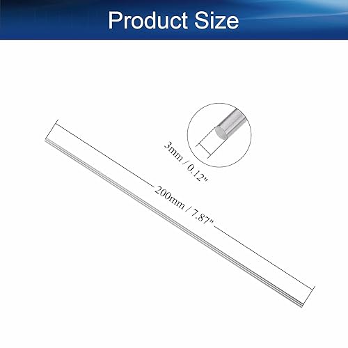 Miniatura 25 de Auniwaig Varilla de acero redonda, barra de torno HSS de 0.295 in, herramienta de 7.874 in de largo, para engranajes de eje, taladradora, máquina