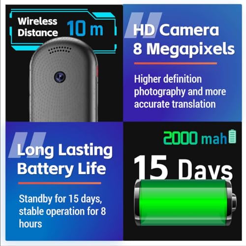 Image of AUSEK 4G SIM Travel Translation Device- AI Instant Translator | 138 Languages Support | Offline /Wifi /Photo Translation Options | Intelligent AI Assistant for Travel, Learning and Business