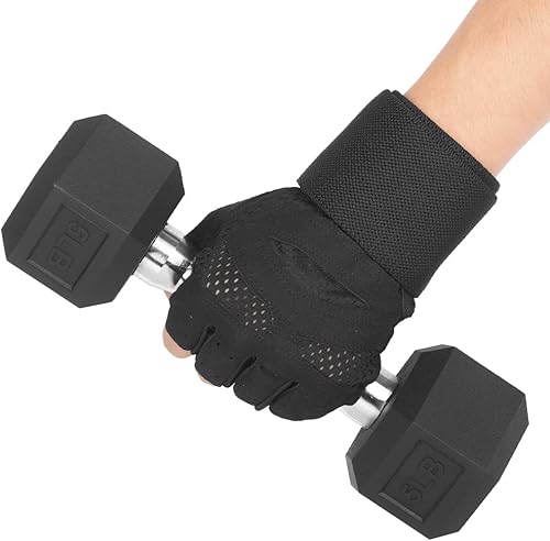Miniatura 7 de Spartan Guantes de entrenamiento de gimnasio con soporte para muñeca para hombres y mujeres, protección completa de la palma, agarre antideslizante