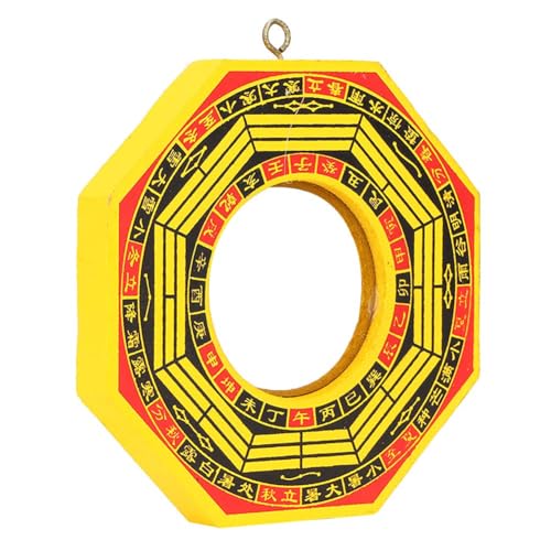 Miroir Convexe Chinois Feng Shui Bagua avec Bonne Chance, Protège la Maison et les Affaires...