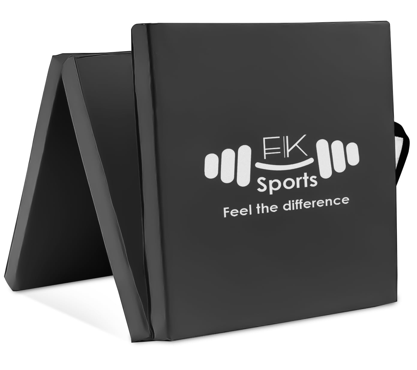 Exercise Gymnastic Mat 6ft Tri Folding PU Leather Yoga Mat 5cm Extra Thick Foam High Density for Pilates, Core Exercises - Women and Men