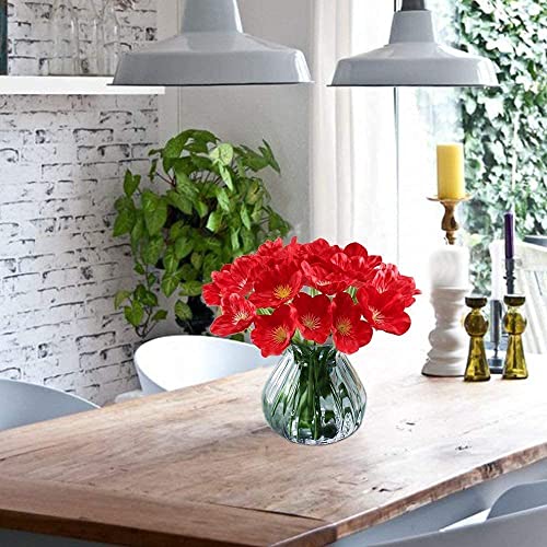 Decpro 12 Pezzi Papaveri Artificiali, 13 Pollici