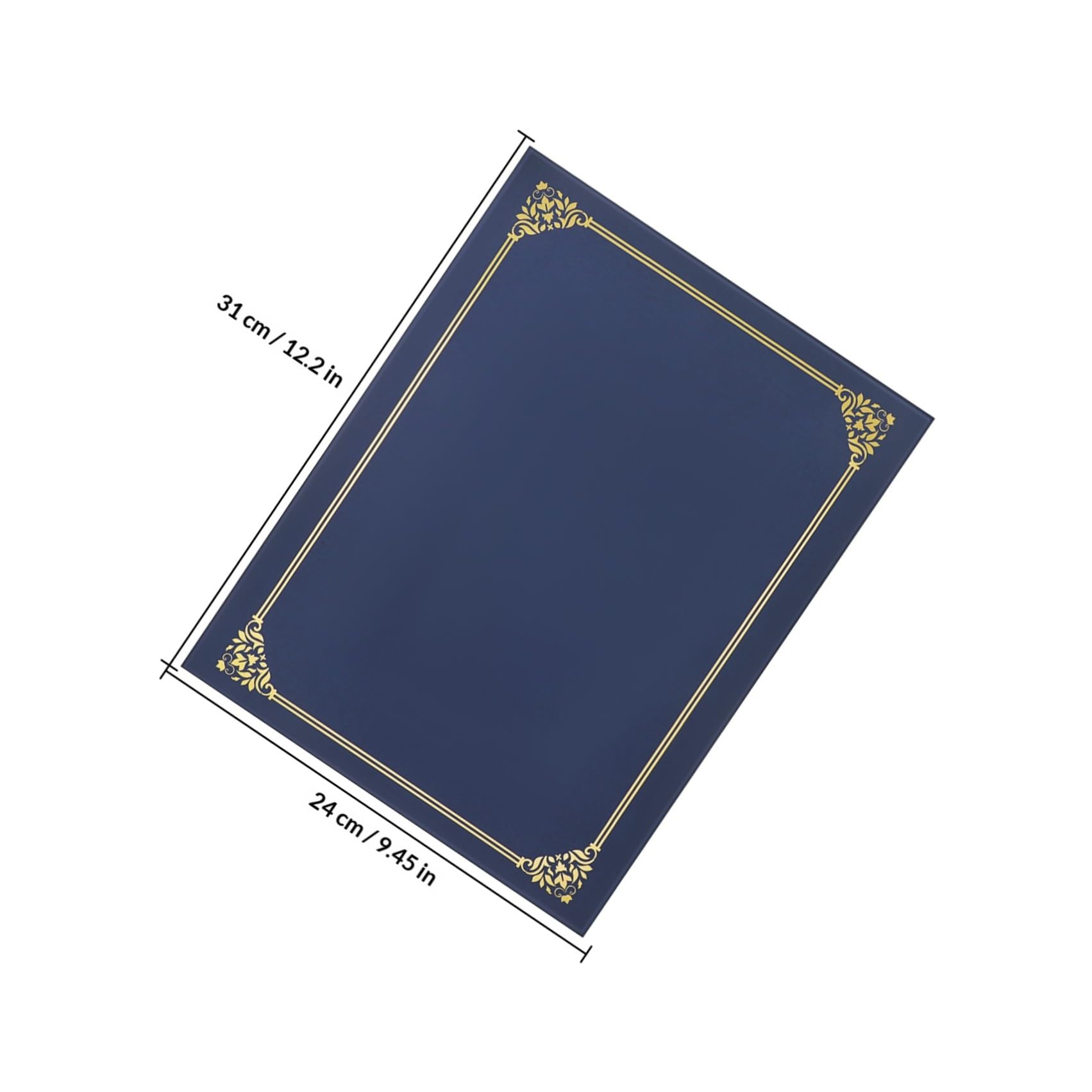 30 Pezzi Copertina per Certificati 8, 5x11 in Carta Bordo Oro