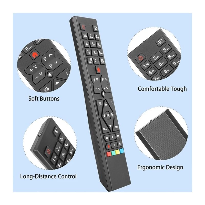 Mando a Distancia RC39105 RM-C3332, Compatible con Bush Telefunken Finlux Edenwood Grandin Prosonic Vestel Smart TV XF22G10, 1 Unidad