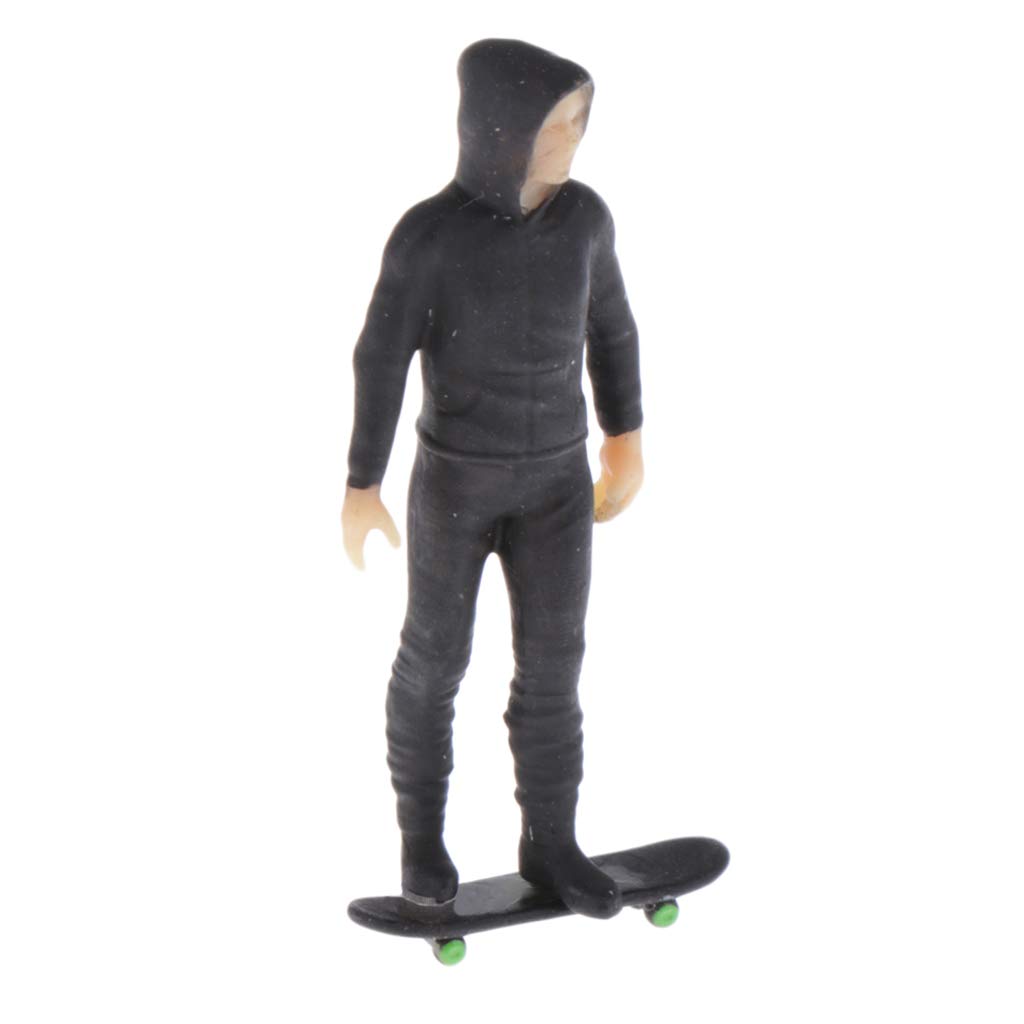 Amazon.co.jp: P Prettyia 1/64 人形 スケートボード フィギュア