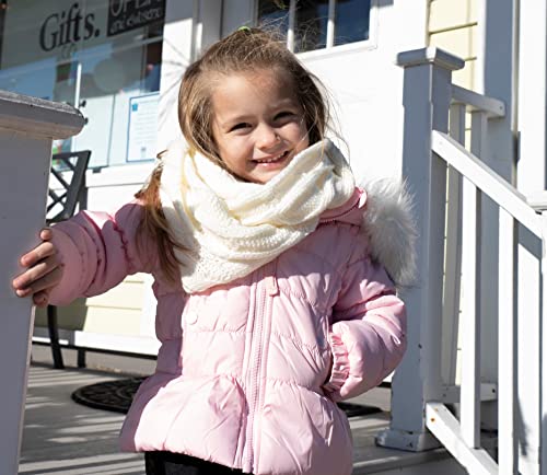 Funky Junque Kids Scarf Baby Toddler Matching Cable Knit Winter Infinity Circle Wrap3